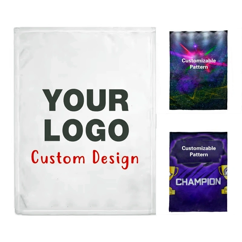 OEM ODM Personalized Customized DIY Design Fleece Blanket Printing With Logo 100% Polyester Warm Luxury Super Soft White Sublimation Custom Printed Blanket