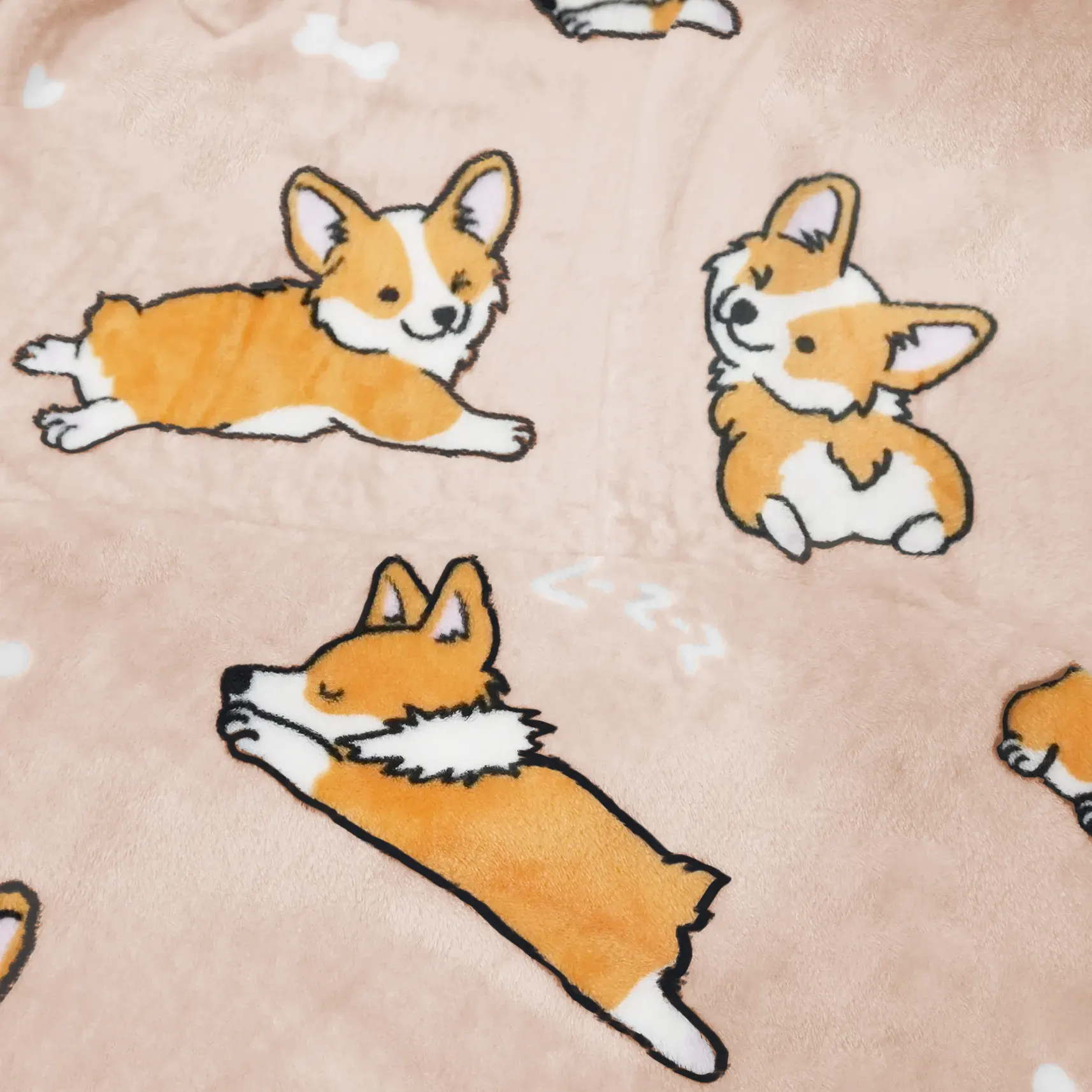 المورد الوردي فصيل كورجي الطباعة الفانيلا بطانية