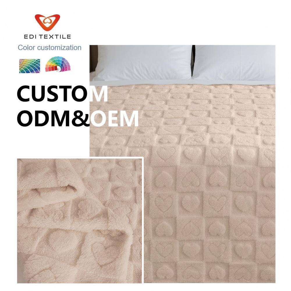 Flannel Blanket with cutting Ultra Soft Thickened Warm Throw Custom ODM OEM for Home Bedroom Sofa