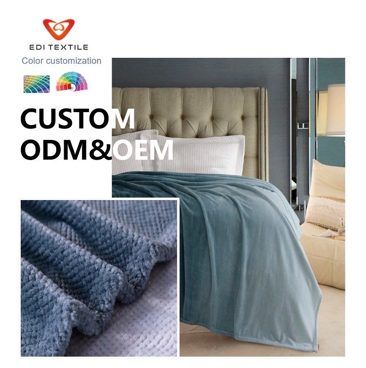 Custom ODM/OEM Ultra Soft Flannel Throw Blanket for Bed Couch All Season
