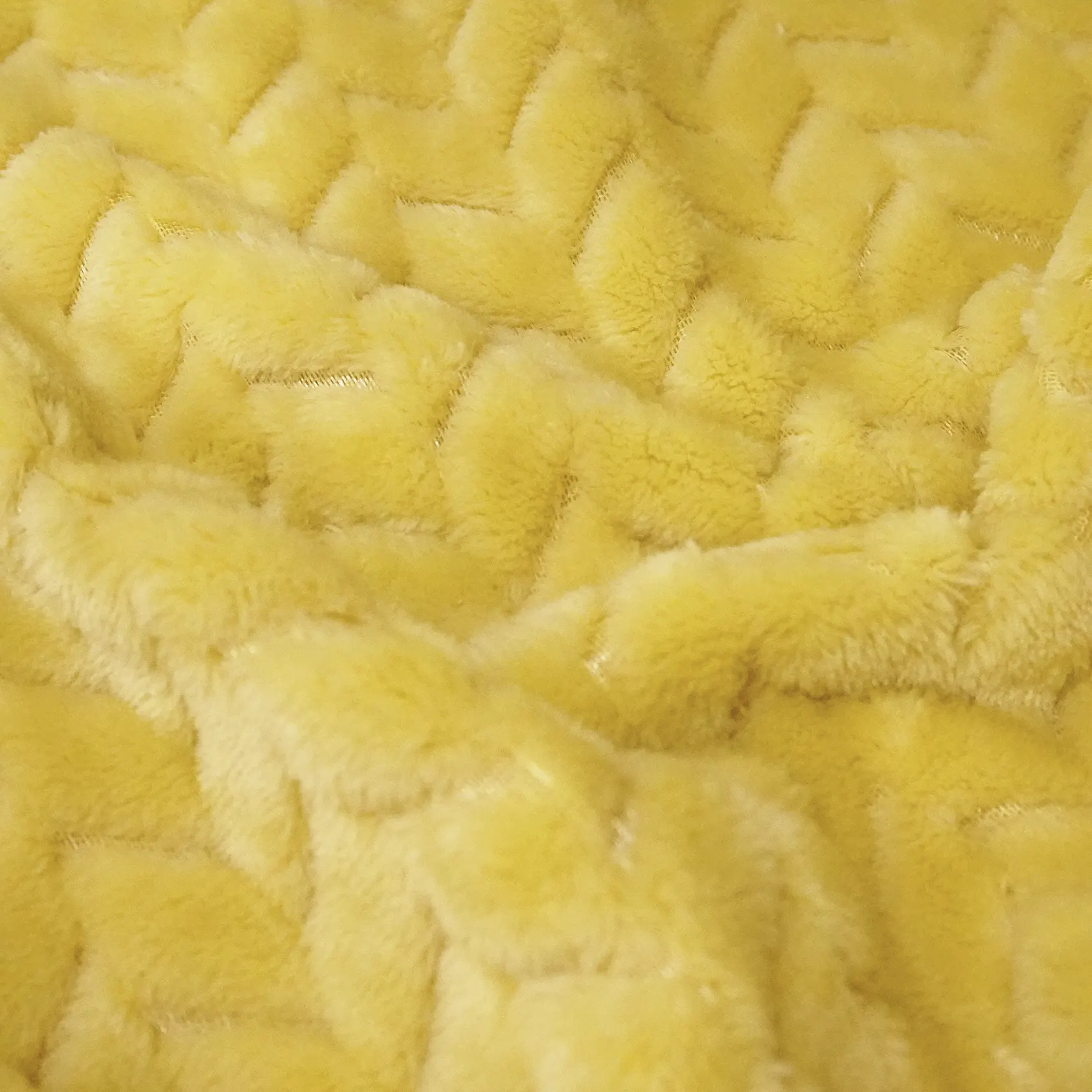 Yellow Twist Pattern Jacquard Flannel Blanket details