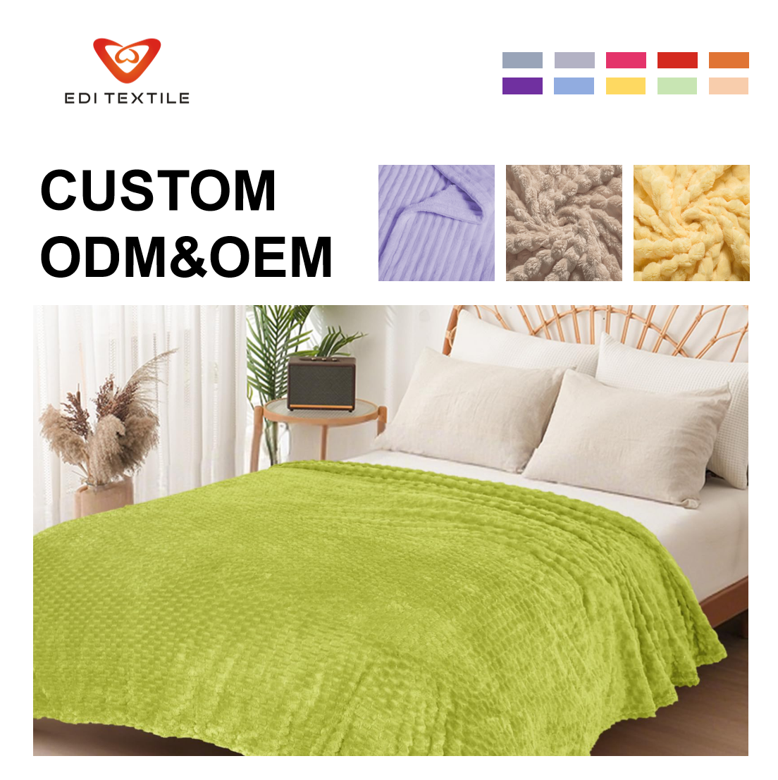 Estetický žlutý jacquardový flanelový šátek, pohodlný přikrývací šátek pro dekoraci ložnice a jako dárek