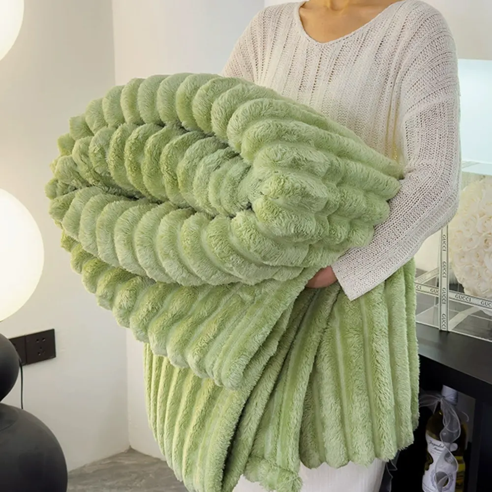 dyed strip flannel blanket