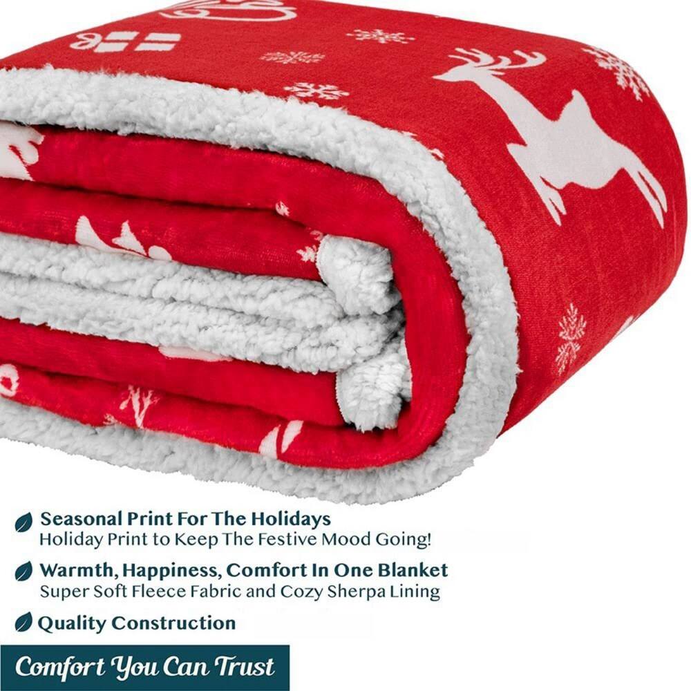 Christmas print flannel blanket