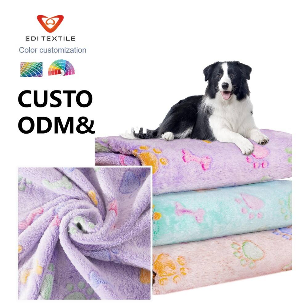 Flanelová deka pro domácí mazlíčky s otisky tlap, dostupná v několika rozměrech, teplá fleecová deka ve třech barvách, pohodlný povlak na postel pro psy i kočky všech velikostí