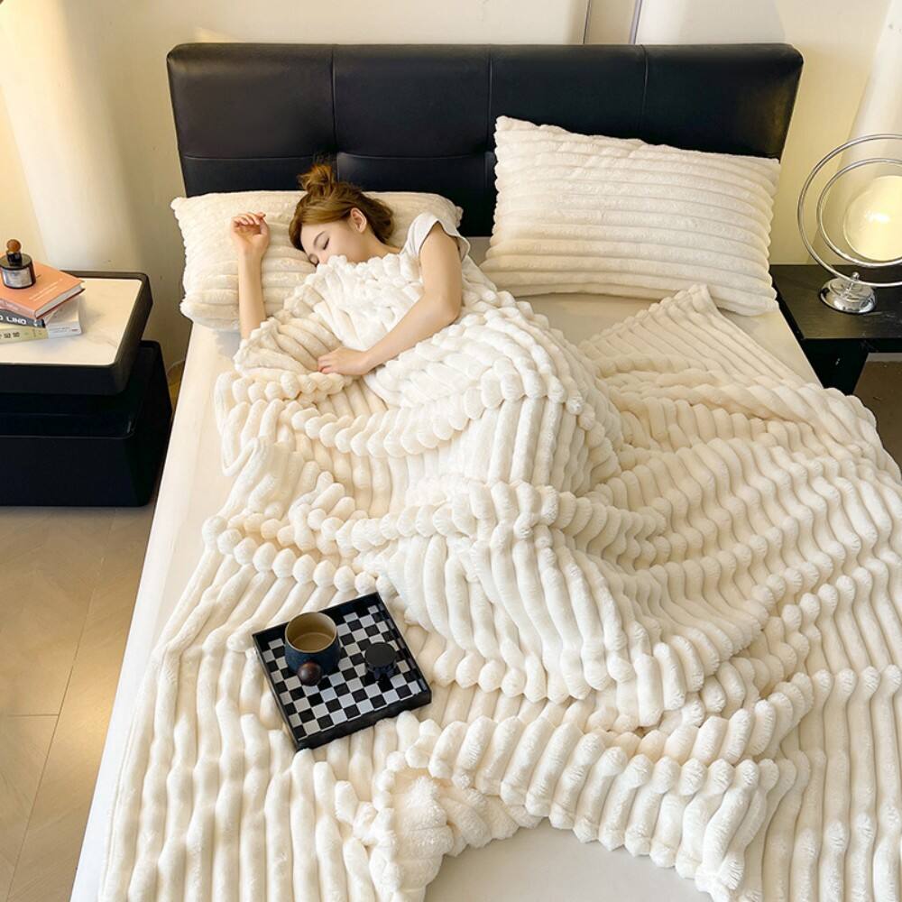 strip flannel blanket