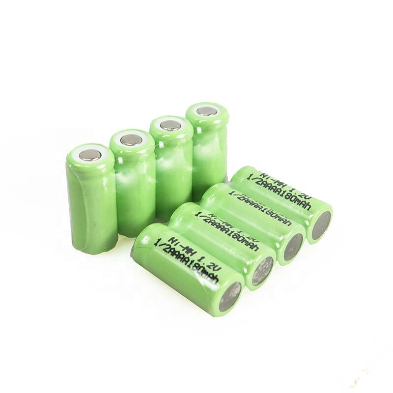 til tilleggs 4 stuks/lot nimh aaa oppladbar ni-mh 1/2aaaa 180mah 1.2v battericelle for headset leketøy elektrisk