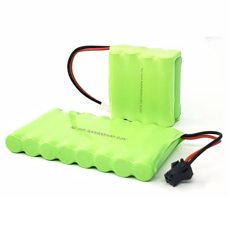 nimh aaa 7 oppladbar batteripakke 9.6v 800mah 900mah ni-mh batteripakke med tilkobling