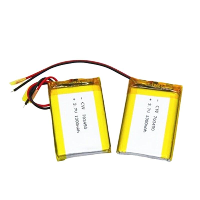 แบตเตอรี่ Li-po ที่ถูกสั่งซื้อจากโรงงาน 1200mah แบตเตอรี่พอลิมเมอร์ลิธีਅਮ 3.7v แบตเตอรี่ 703450 แบตเตอรี่ Li-po สามารถชาร์จใหม่ได้