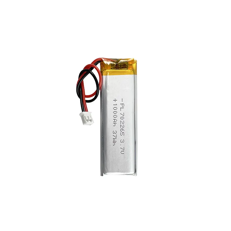 GPS用のプラグ付きカスタマイズされたリチウムポリマー3.7v 1000mah充電式交換用リポセル702265バッテリー