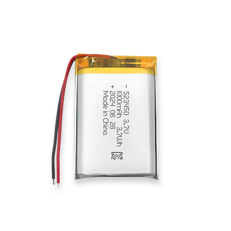 3.7v 1000mAh 523450 リポ リチウムポリマー リチウムイオンバッテリー