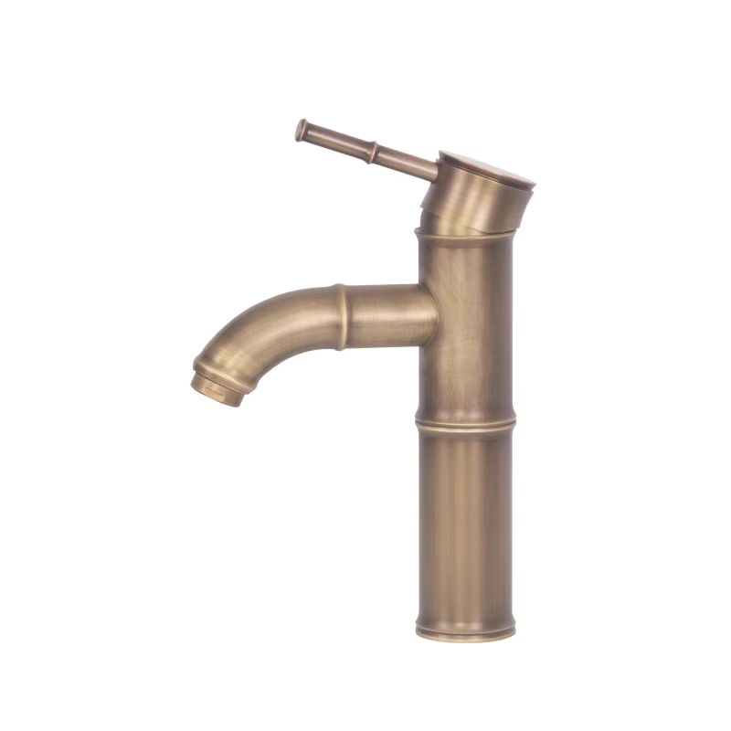 Luxury Brass Bamboo Shaped Basin Tap - Bronze  manufacture