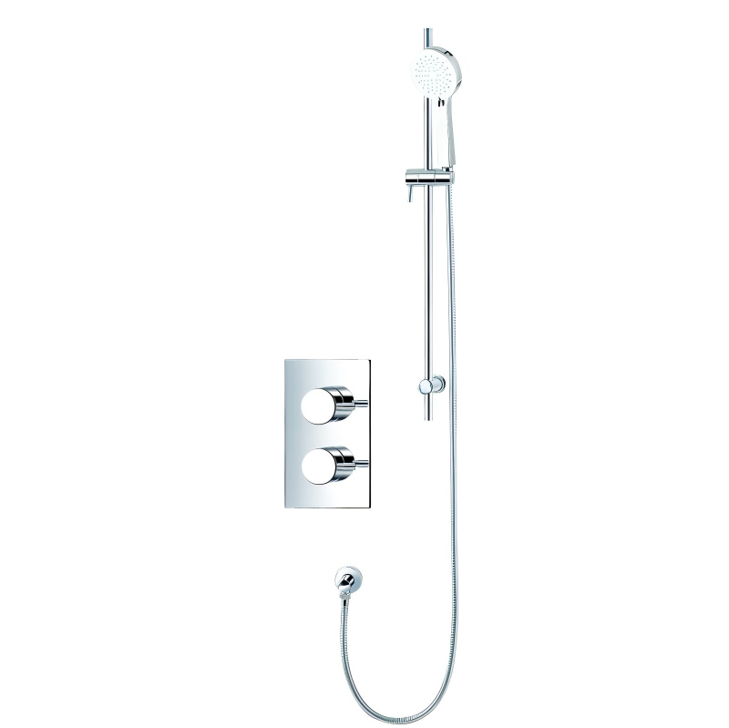 Single Function Push Button Brass Shower System With Riser Kit