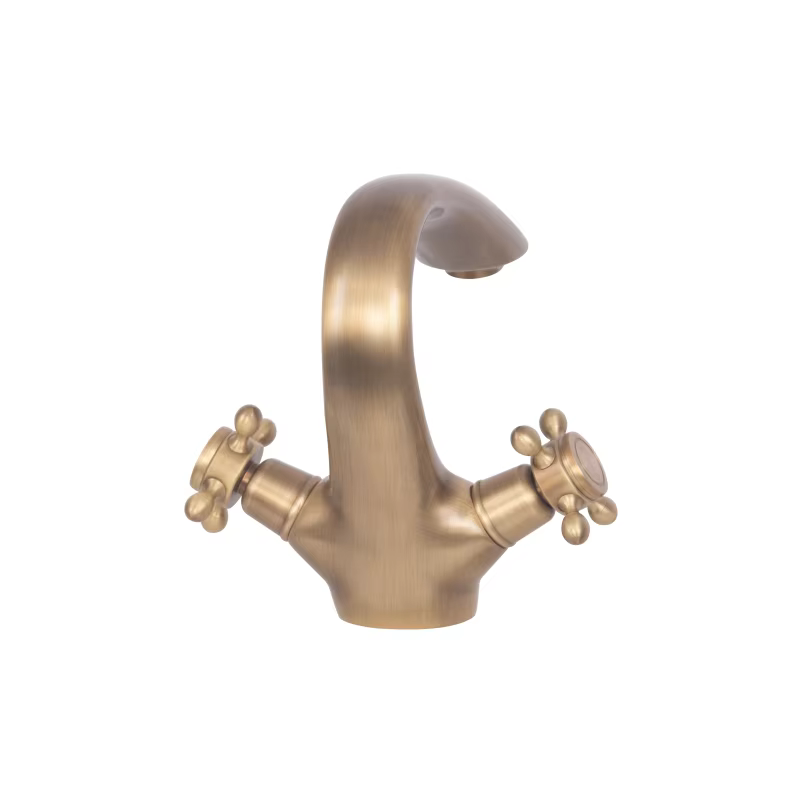Luxury Brass Dual Handles Basin Tap - Bronze  supplier