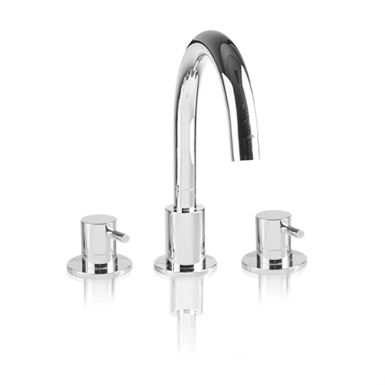 Modern Three Tap Hole Brass Basin Mixer factory