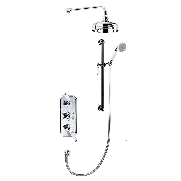Traditional Brass Dual Function Concealed Thermostatic Shower System