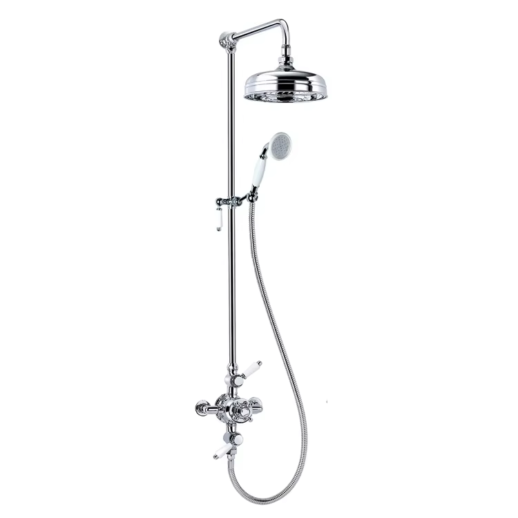Traditional Brass Dual Function Exposed Thermostatic Shower System