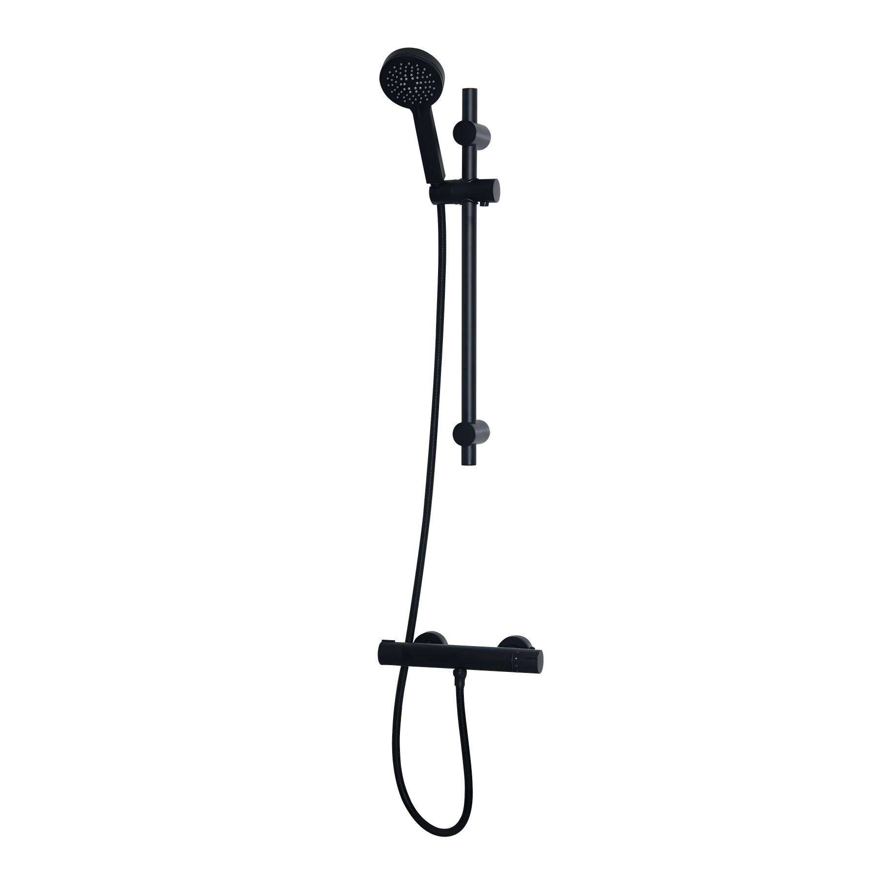 Single Function Bar Valve Shower  System - Black