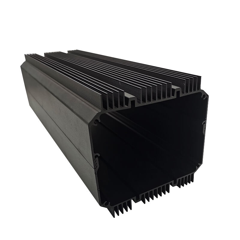Profilo Estruso in Alluminio 6061 6063 T5 su Misura con Finitura Anodizzata Nera