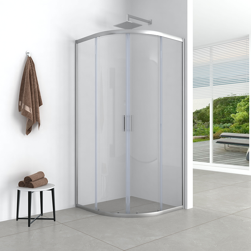 Elegant and simple round shower cabin