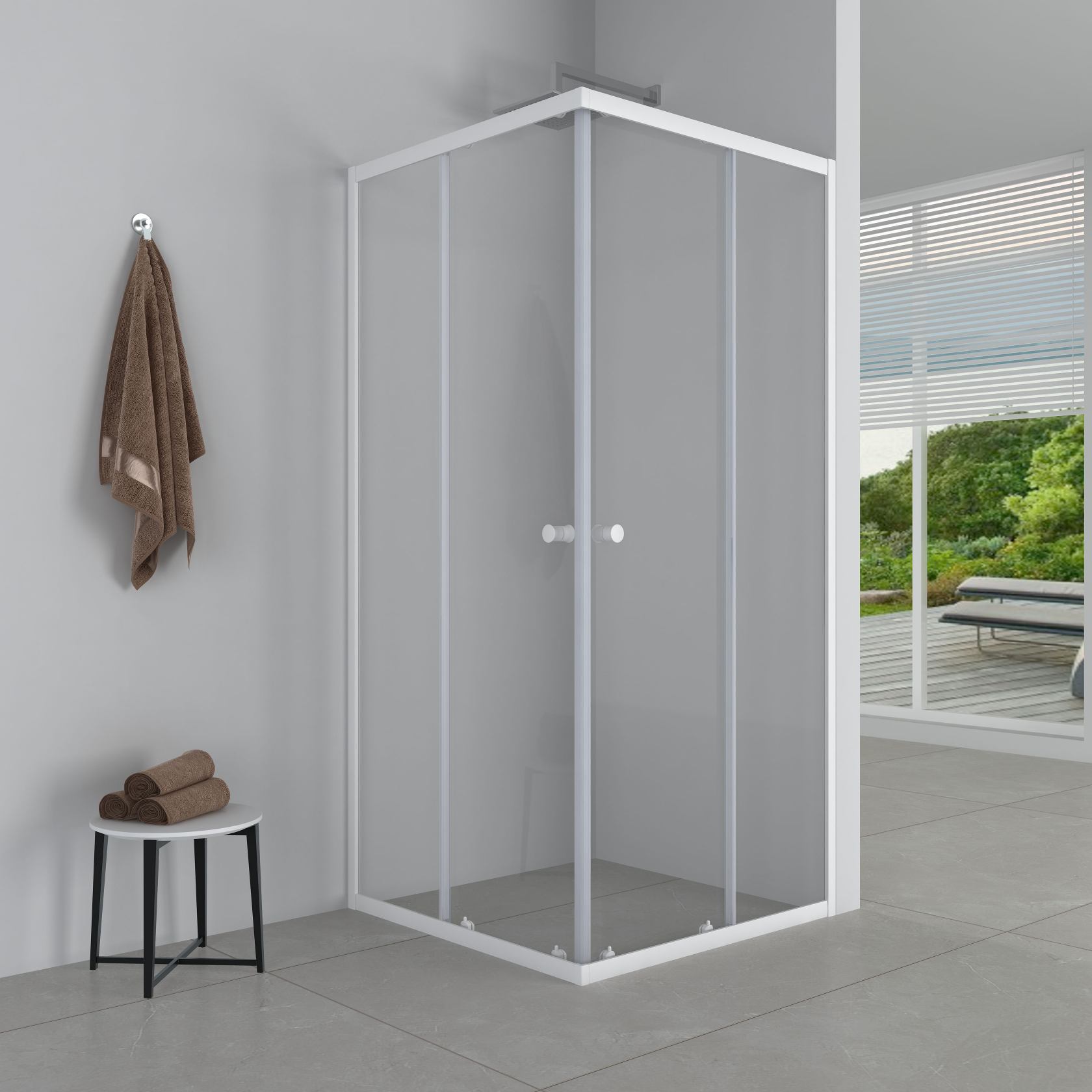 Economical and simple square shower cabin
