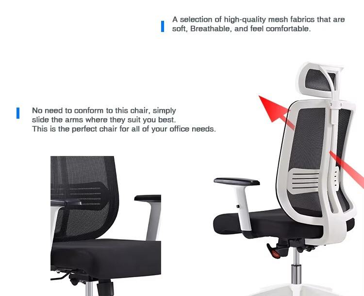 Modern Luxury Ceo Black Office chair New Computer Mesh Executive Manager Ergonomic Chair With Adjustable Headrest supplier