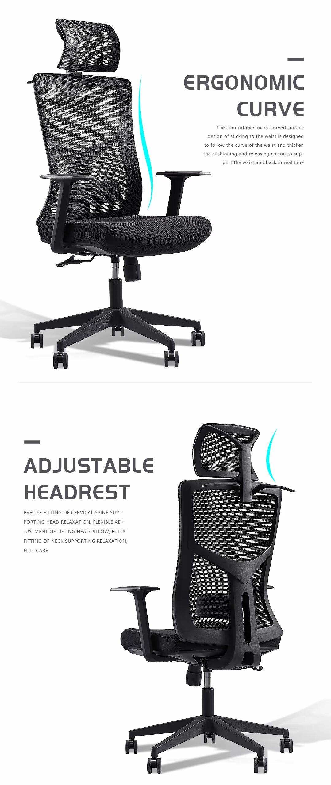 Wholesale Cheap Computer Task Swivel Staff Recliner Comfortable Mesh Fabric Ergonomic Office Chair factory