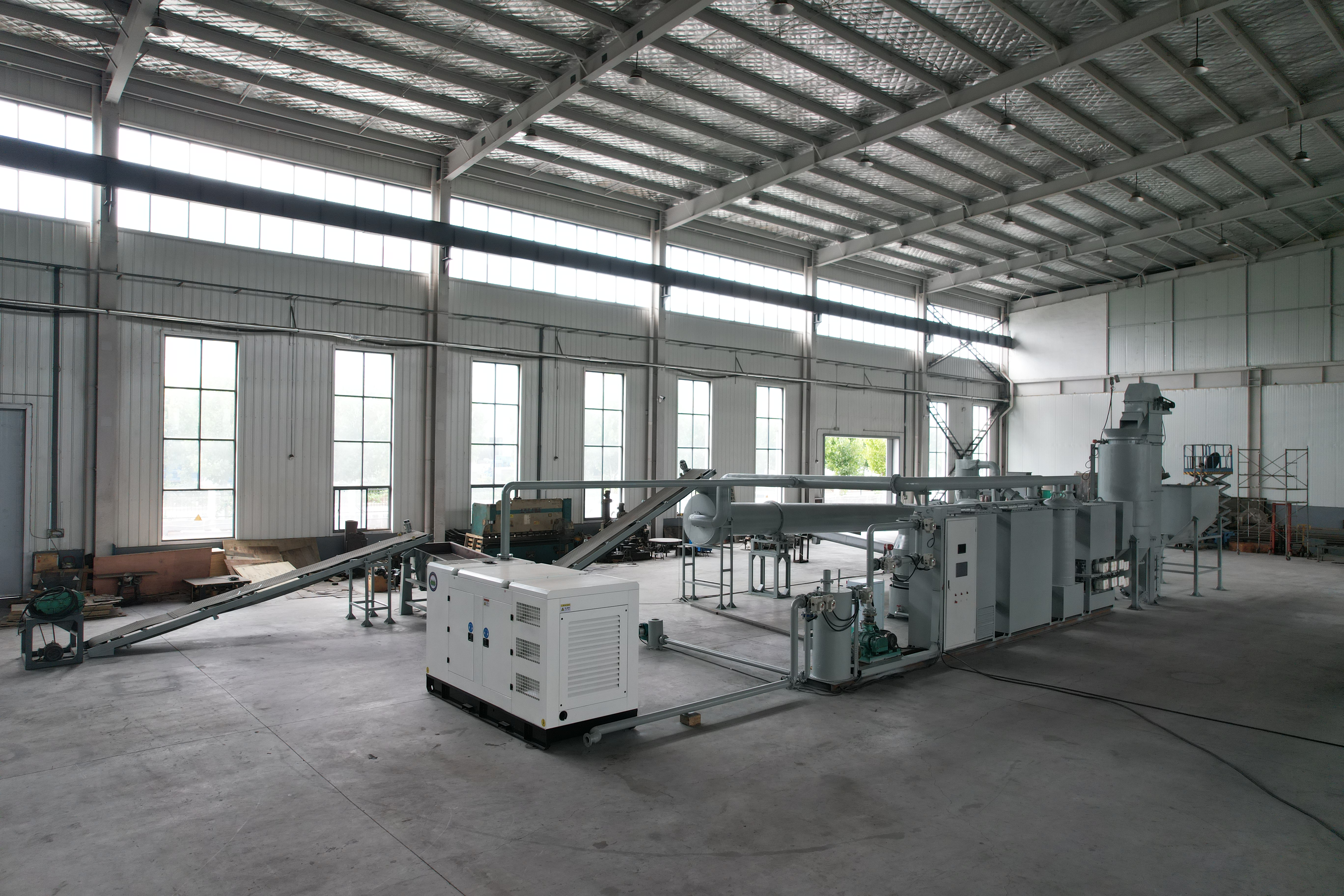 pembangkit listrik biomassa gas sintetis 100KW peralatan pembangkitan gas gasifikasi kayu Pembangkit Energi Alternatif