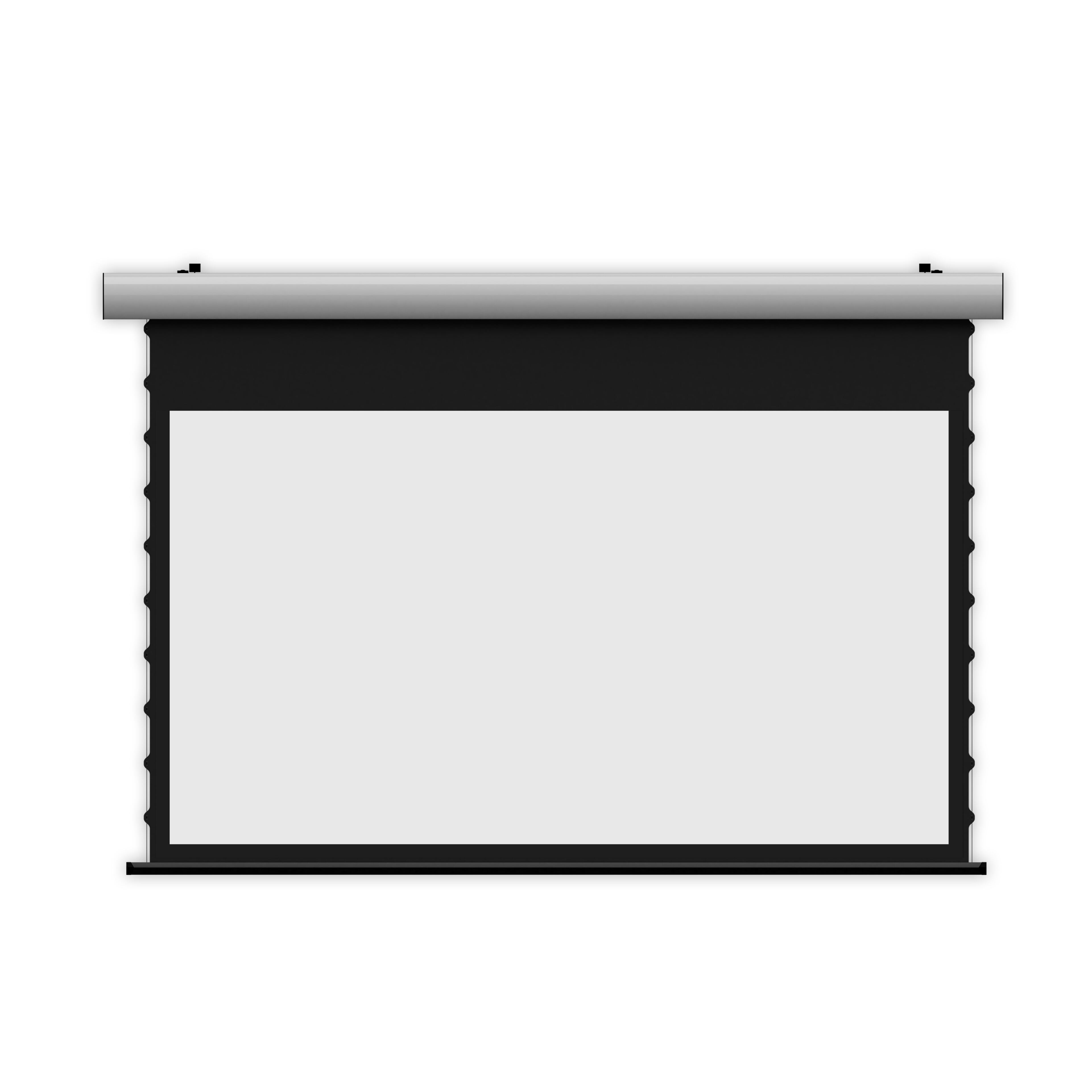 Pantalla motorizada retráctil Wupro Cinema FlowArc con tejido mate para proyector UST y de largo alcance