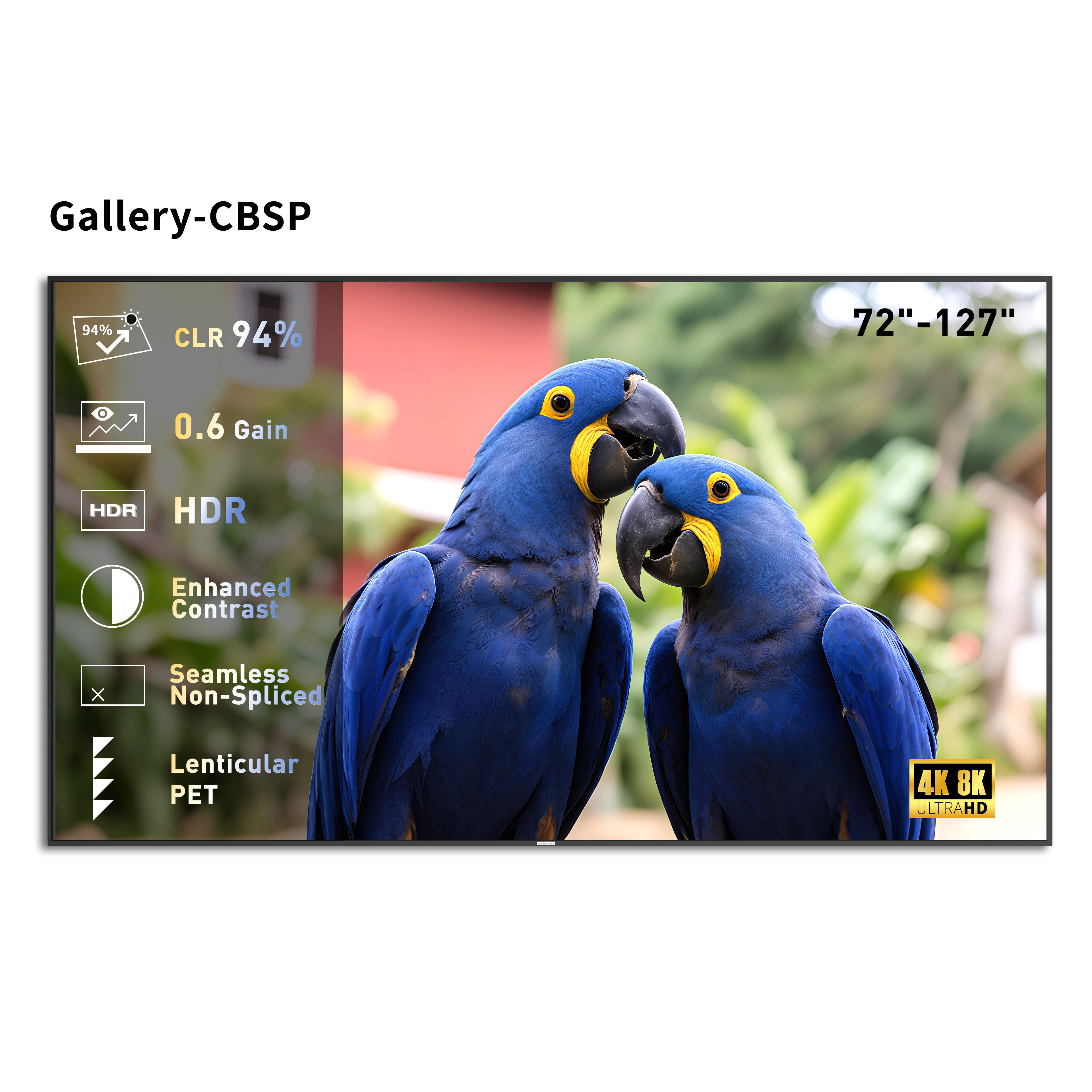 WUPRO Cinema Gallery ALR CLR Fixed Frame Screen CBSP for UST