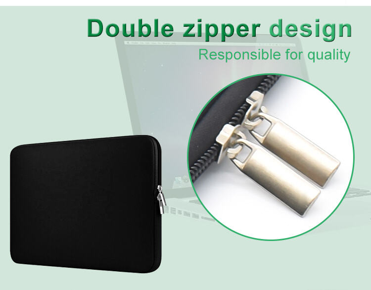 15.6 Inch Notebook Soft Case Cover Protective Carrying Bag Custom Logo Neoprene Laptop Sleeve details