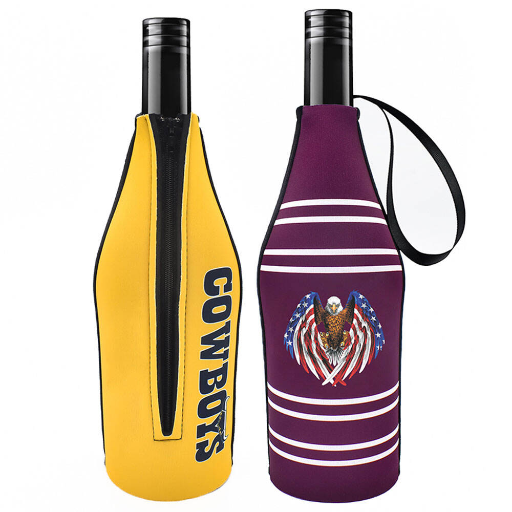 Champage Koozies Sublimation Blanks Stubby Holder Beer Bottle Cooler Sleeve With Zipper