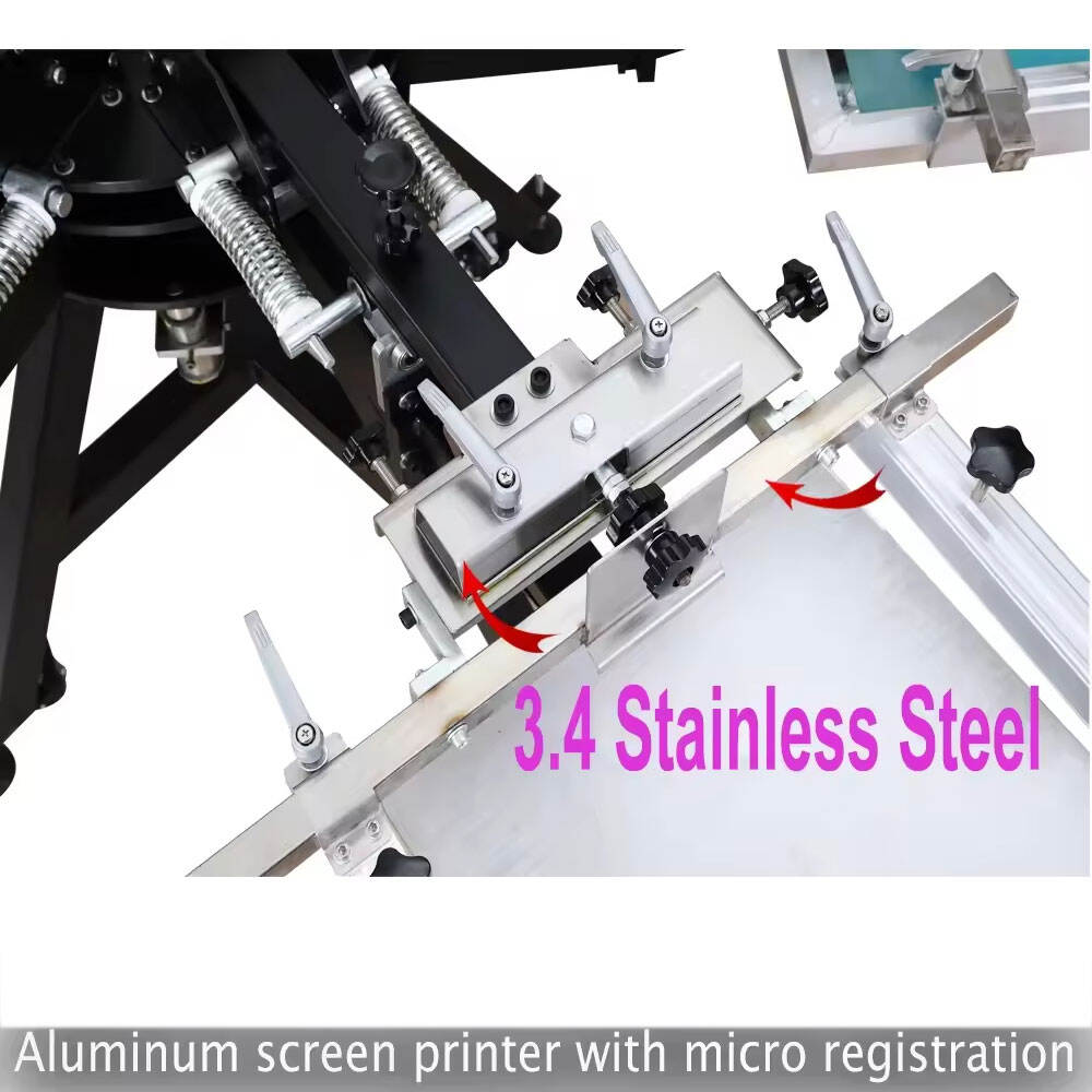 6-Color 6-Station Rotary Screen Printing Machine | Industrial Carousel ...