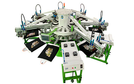 Factory Low Price Full Automatic 6 Color Carousel Screen Printing Machine Octopus Screen Press Printing