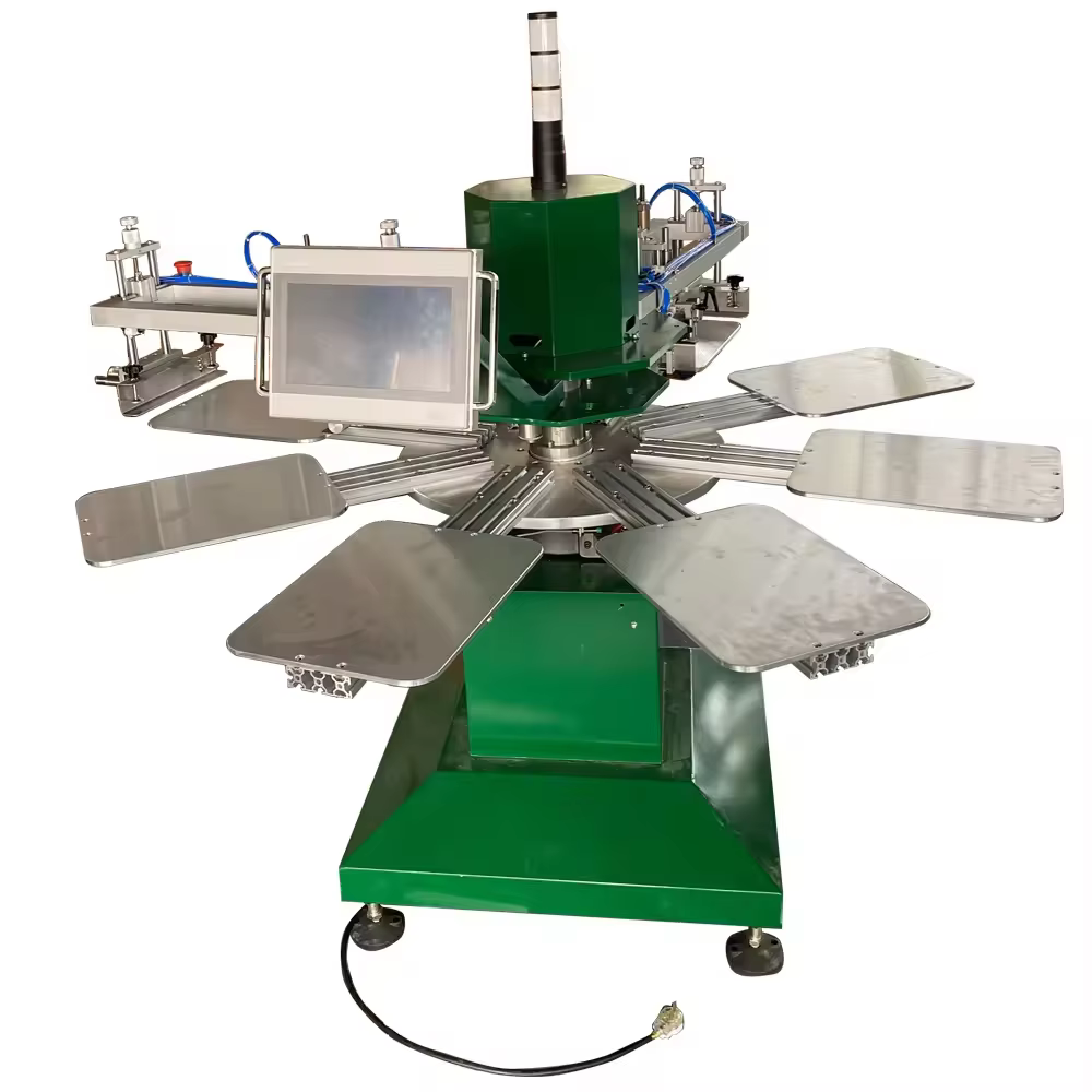 DGRUIDA Full Set Automatic Screen Printing Machine 2 Color Small Automatic Screen Printer