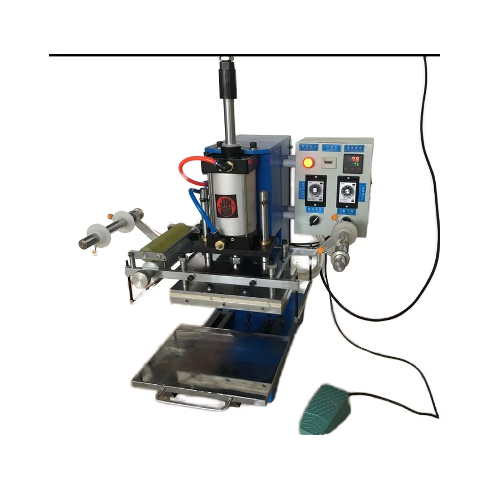 What materials can a hot foil tamping machine work with besides paper?