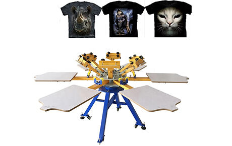 Carousel 6 Color 6 Station T-shirt Silk Screen Printing Machine Flat Object