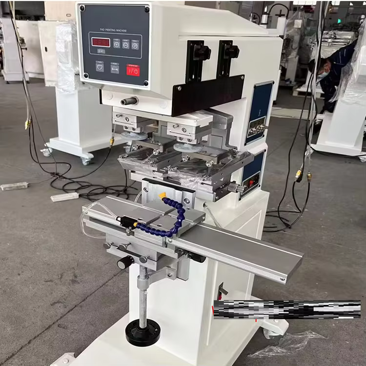 China Efficient Two Colours Pad Printer with Shuttle for Plastic Logo Printing