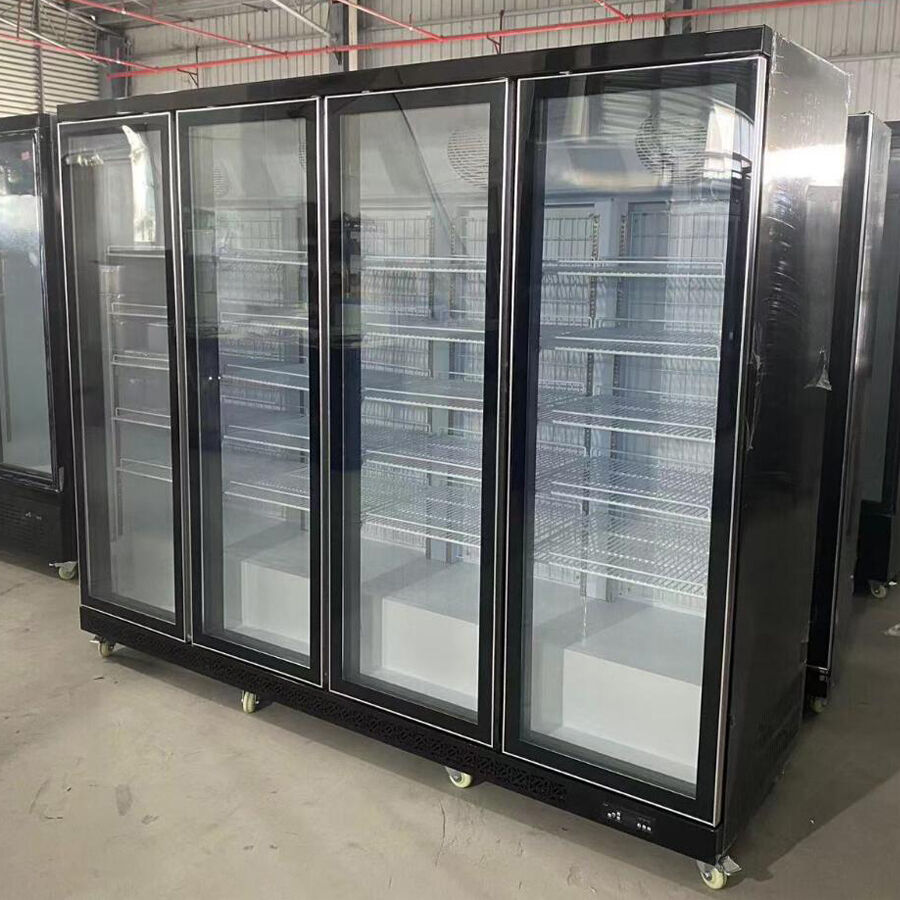 4 Tempered Heater Glass Doors Freezer for Retail