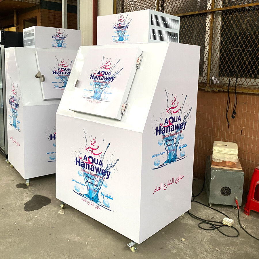 38cuft 120 Bags Commercial Cube Ice Freezer Box with Slant Single Door