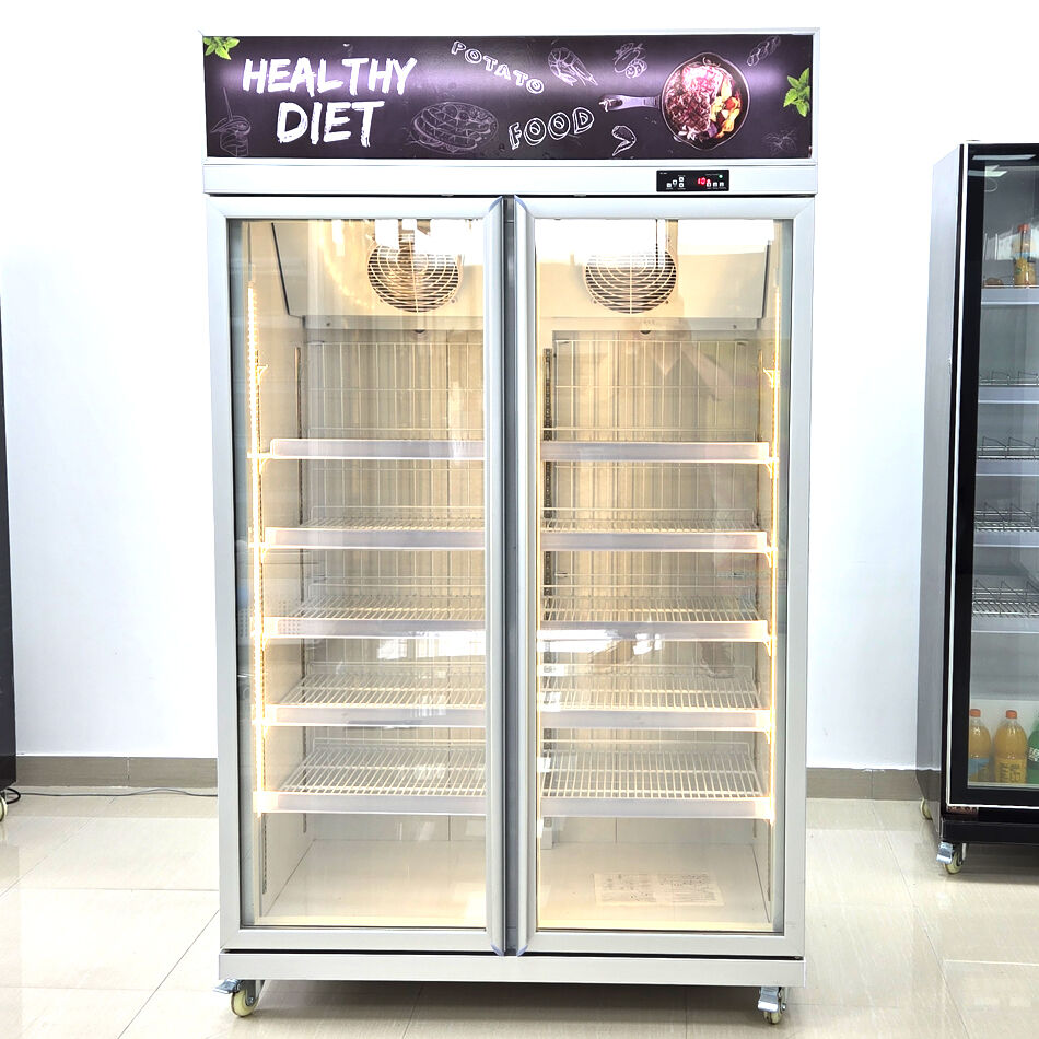 Top Mounted 1050L Retail Display Freezer with Adjustable Shelving