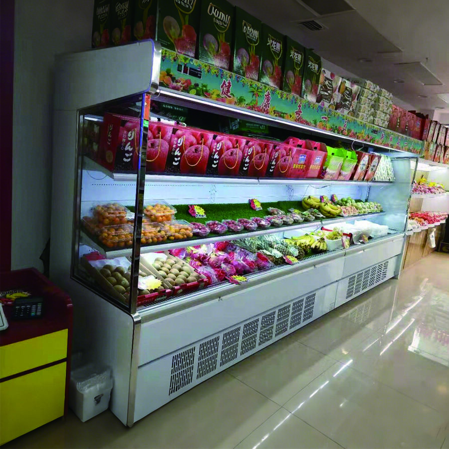 Multi-Decks Doorless Merchandising Display Chiller with Remote Compressor