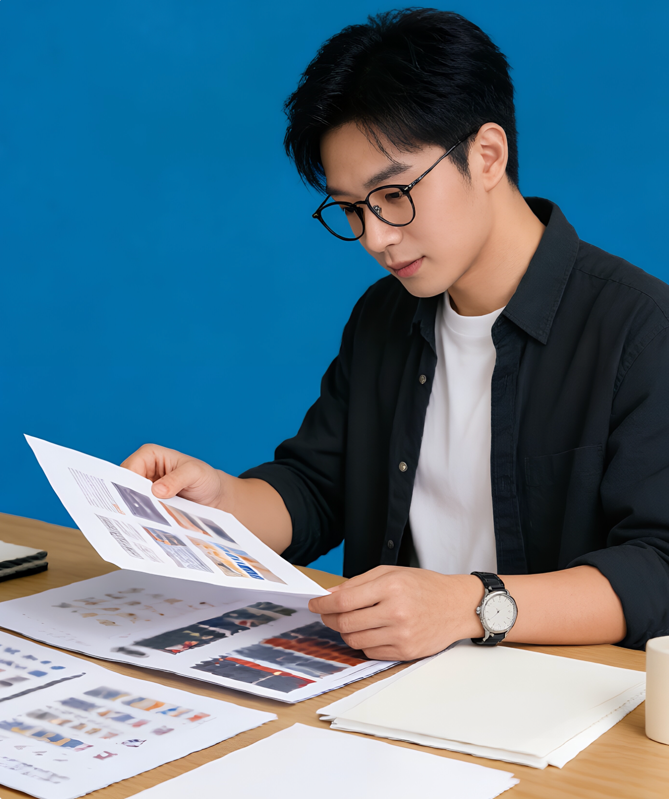 Passo 1: Selezionare la stampa su carta, specificando il materiale e i tempi di produzione del campione; conferma del design tramite macchina digitale
