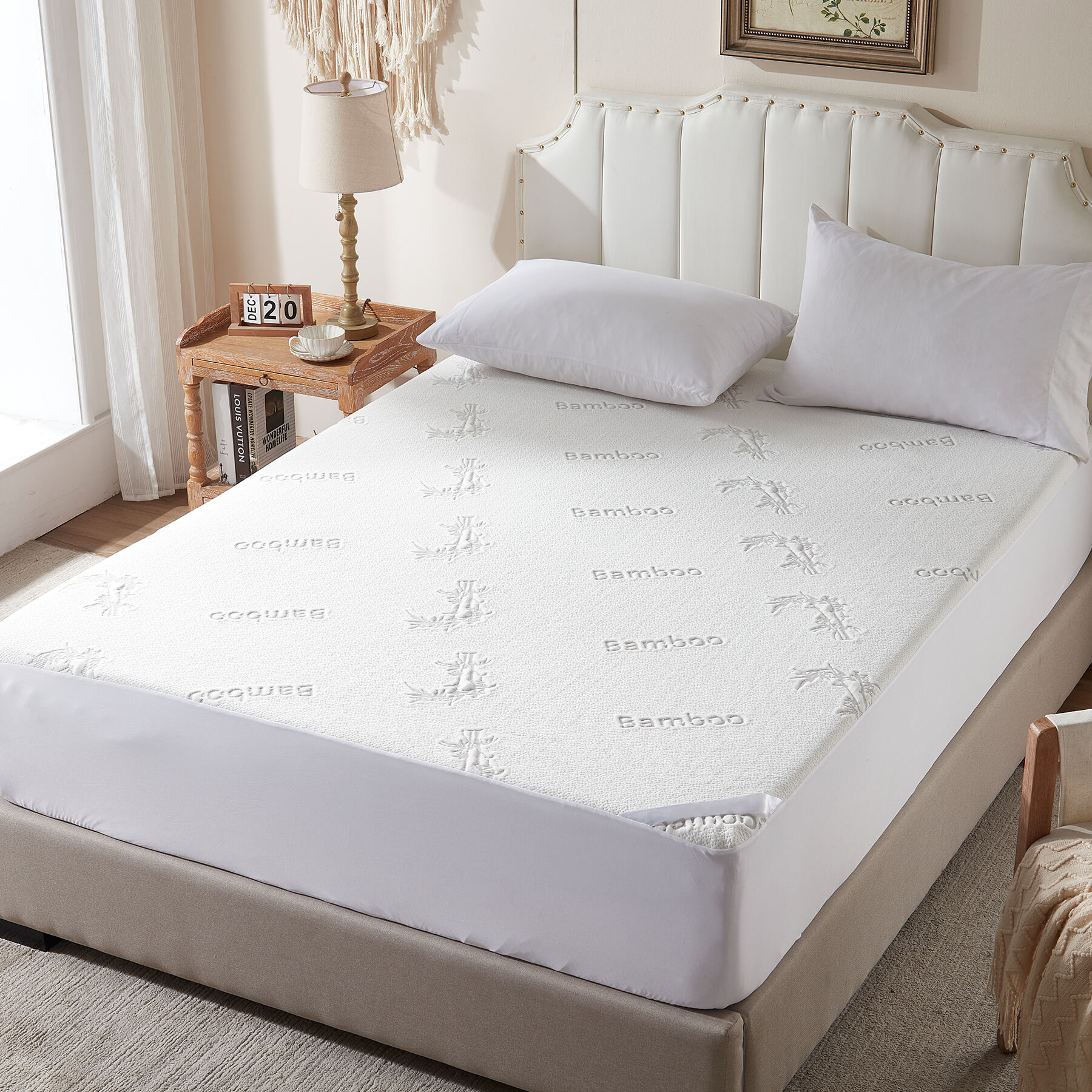 Waterproof Mattress Protector, Bamboo Mattress Cover Fitted 6