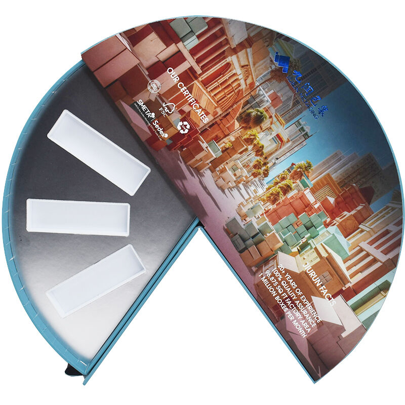 Custom Logo Irregular Shaped Luxury Cosmetic Beauty Packaging Set Round Makeup Packaging Gift Box With Eva Insert