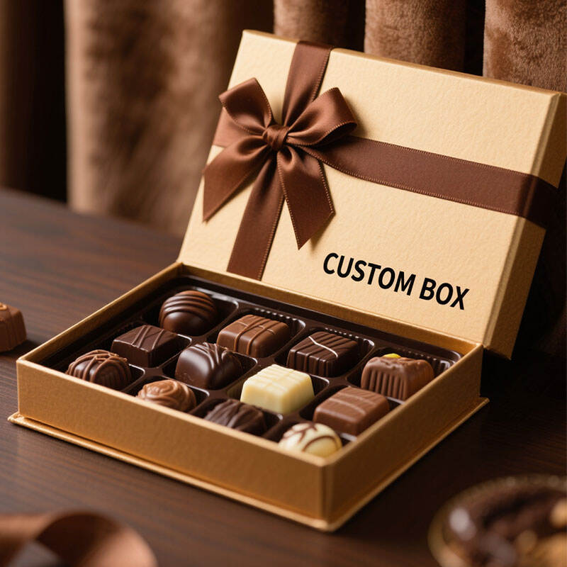 ISO9001 New Design Custom Logo Printed Rigid Gift Cardboard Embossed UV Coating Magnetic Chocolate Package Packaging Gift Box