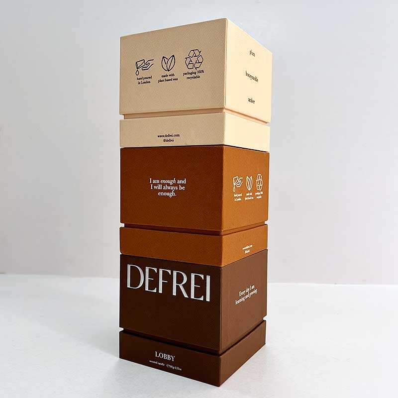 Luxury candle packaging Custom Printing Logo Perfume Candle Gift Cardboard Package Box with Lid