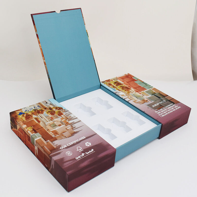 Recyclable Coffrets Cadeaux Double Door Packaging Box Custom Design Luxury Cosmetic Serum & Essential Oil Packaging Box with Logo