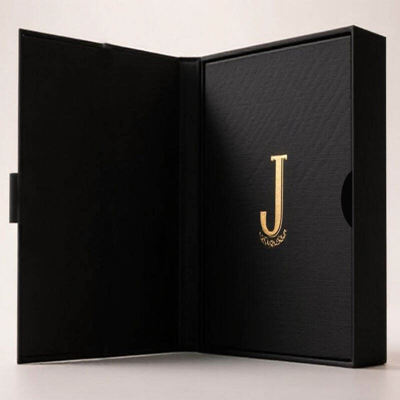 Premium Custom Logo Luxury Large Matte Rigid Paper Cardboard Black Foldable Empty Magnetic Folding Closure Gift Box Packaging