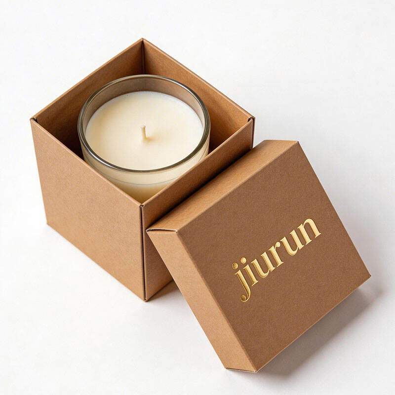 Custom Luxury Empty Rigid Paper Cardboard Gift Packaging Eco-Friendly Wholesale Luxury Soy Candle Black Box Packing Custom Logo